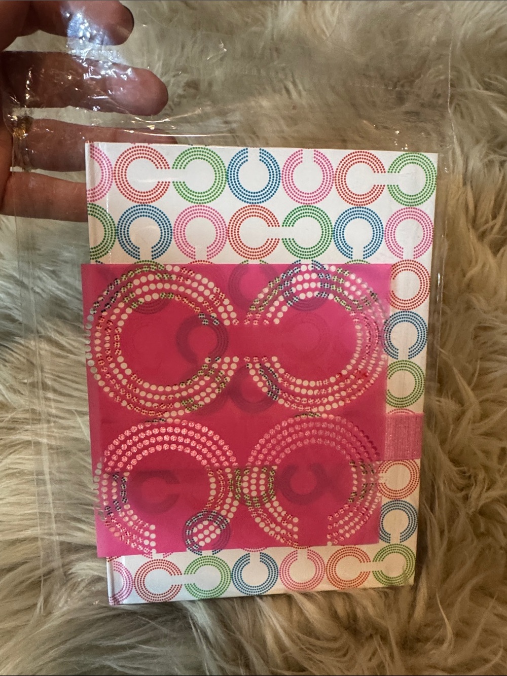 NOTEBOOK  with Multicolor Circle CC Pattern
